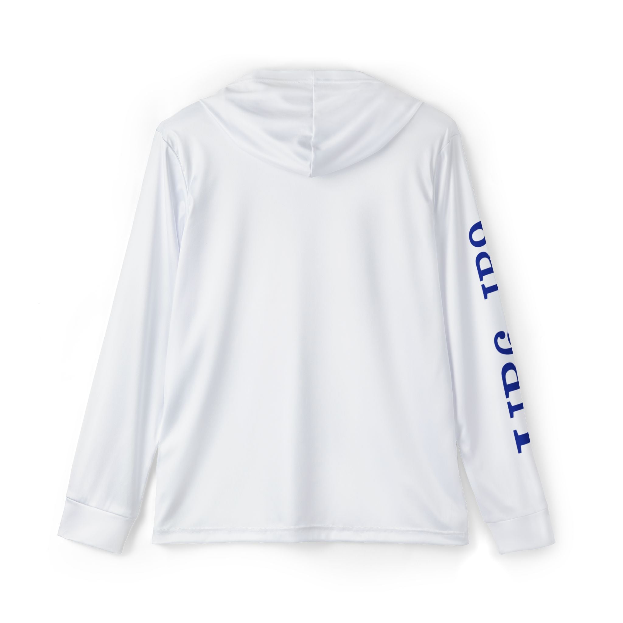 Men's Sports Warmup Hoodie with Blue Sleeve Text