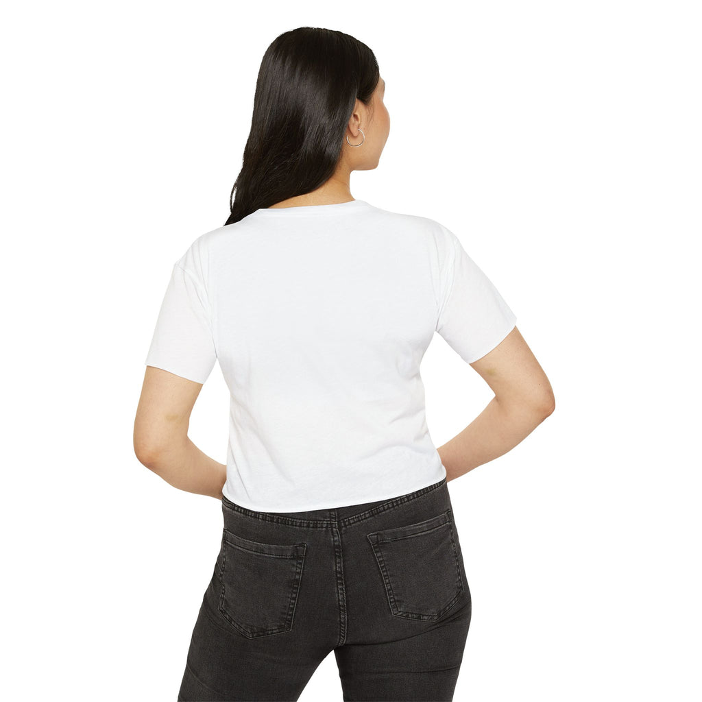 Crop Top — "Front Door ONLY" Minimalist Festival Tee