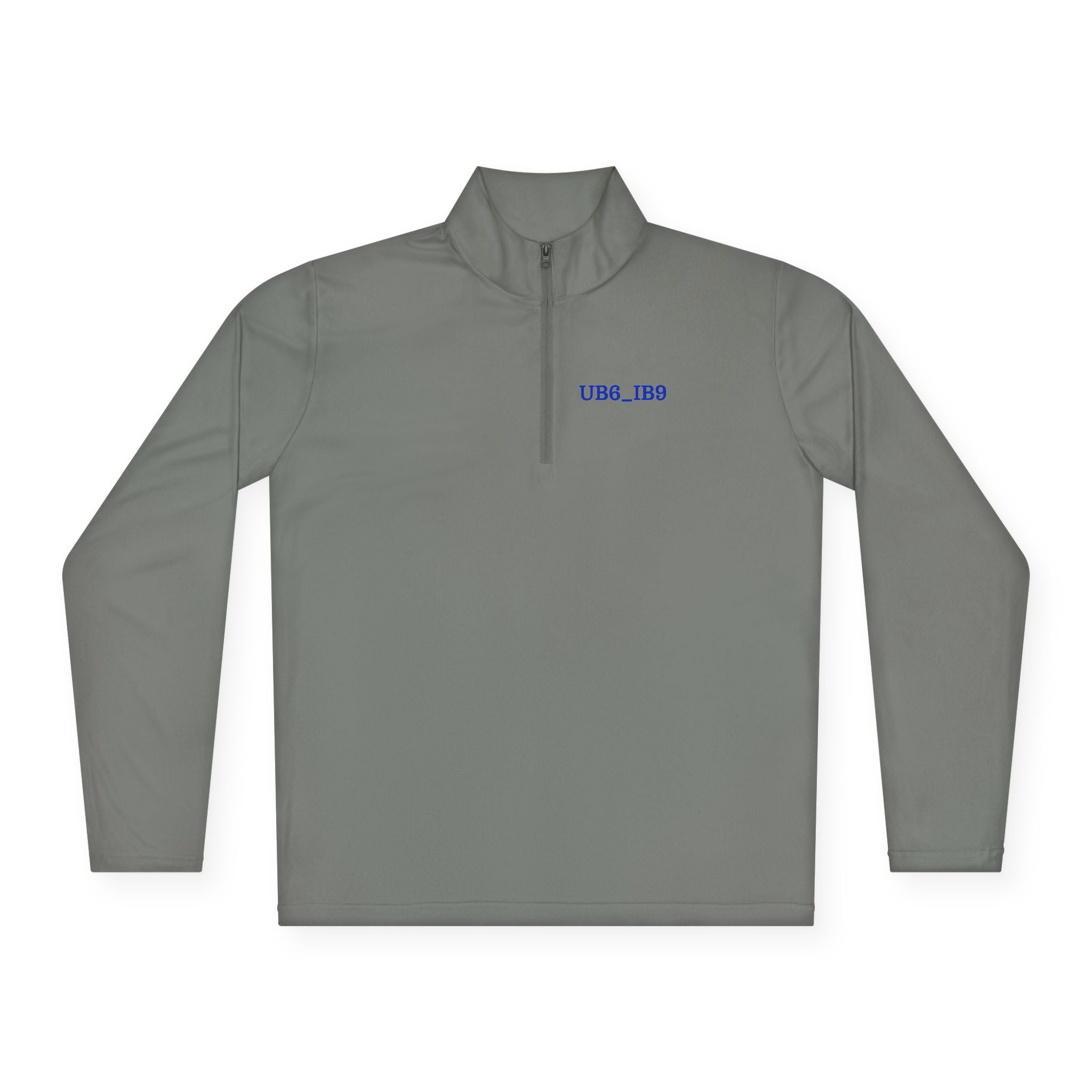 Quarter-Zip Pullover with Small Blue Logo - Minimal Athletic Layer
