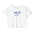 Crop Top — "Front Door ONLY" Minimalist Festival Tee