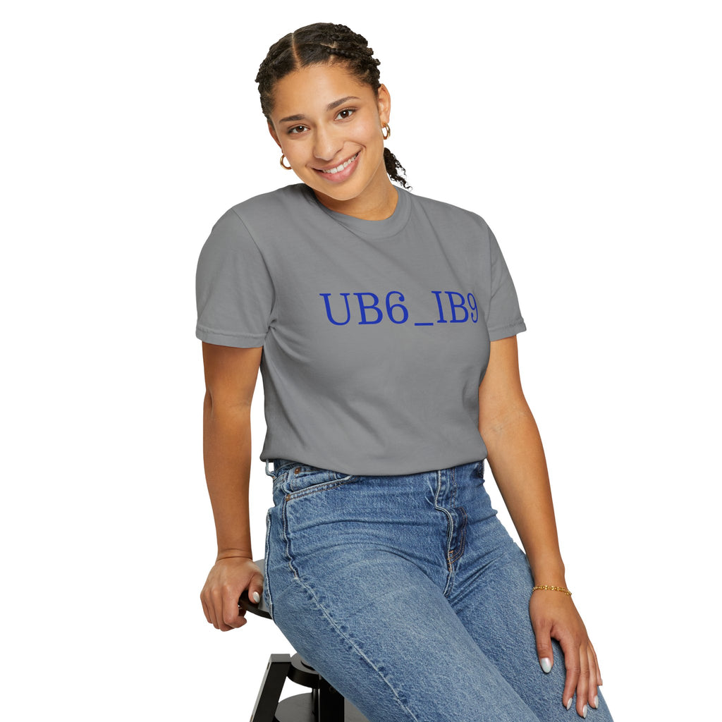 Graphic T-Shirt — 'UB6_IB9' Minimal Code Tee with QR Back