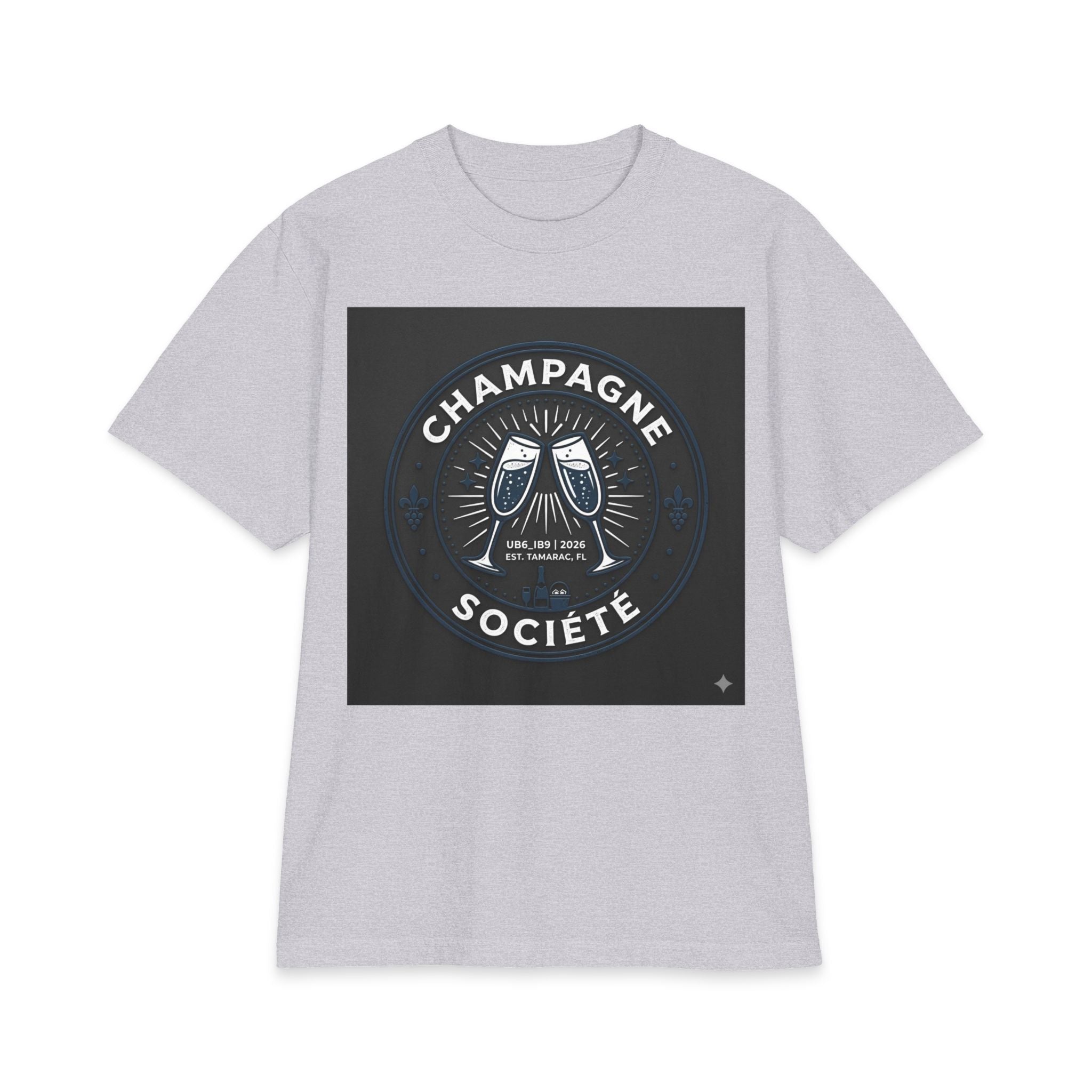Champagne Société T-Shirt — Toasting Glasses Celebration Tee