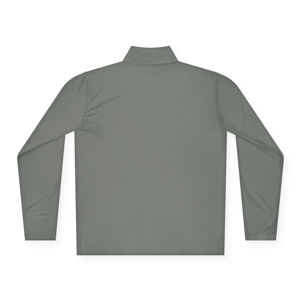 Quarter-Zip Pullover with Small Blue Logo - Minimal Athletic Layer