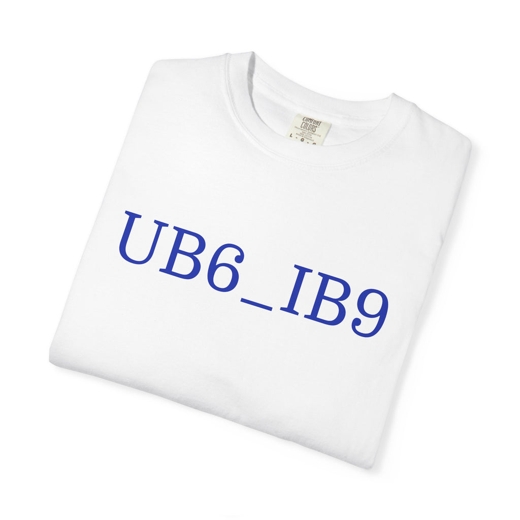 Graphic T-Shirt — 'UB6_IB9' Minimal Code Tee with QR Back