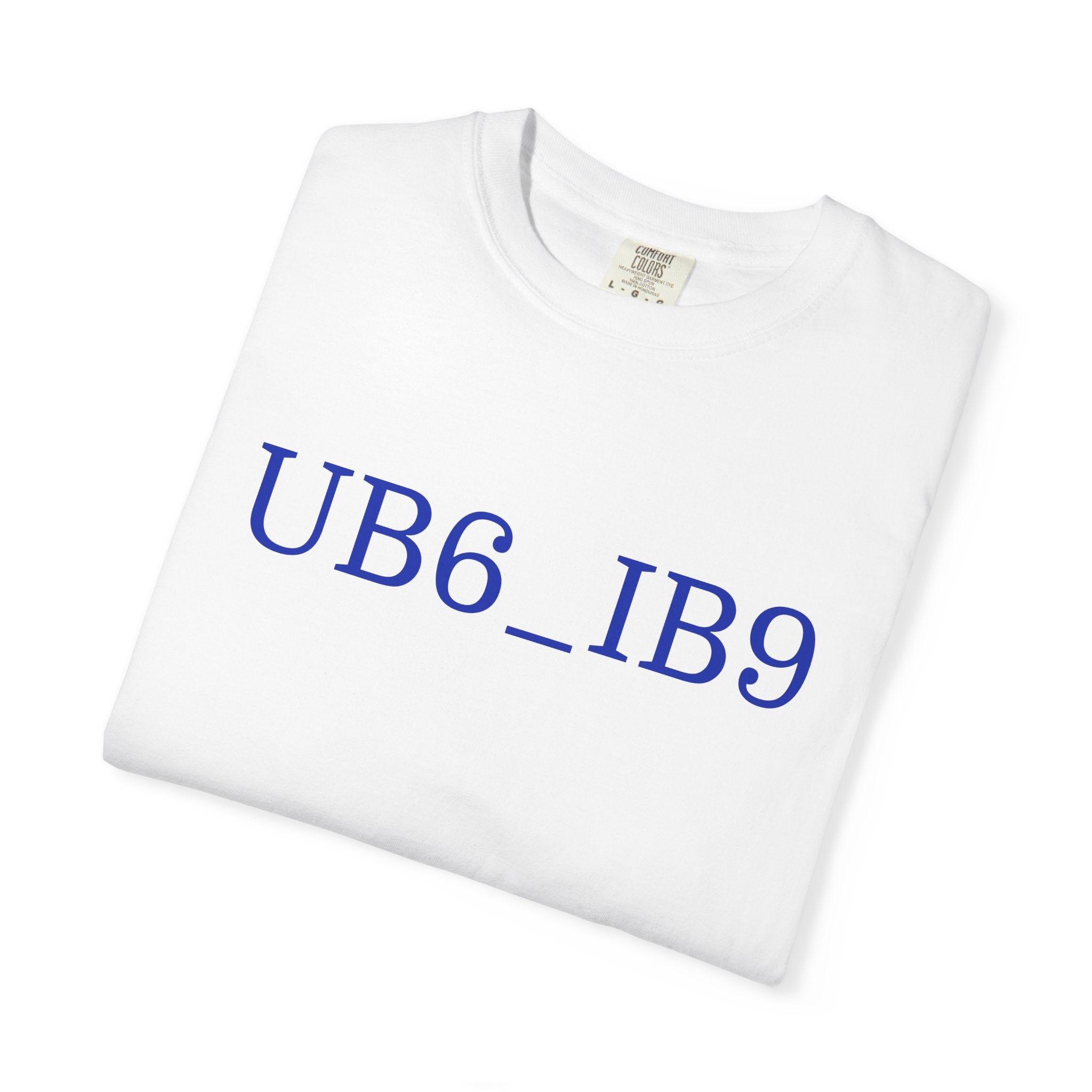 Graphic T-Shirt — 'UB6_IB9' Minimal Code Tee with QR Back