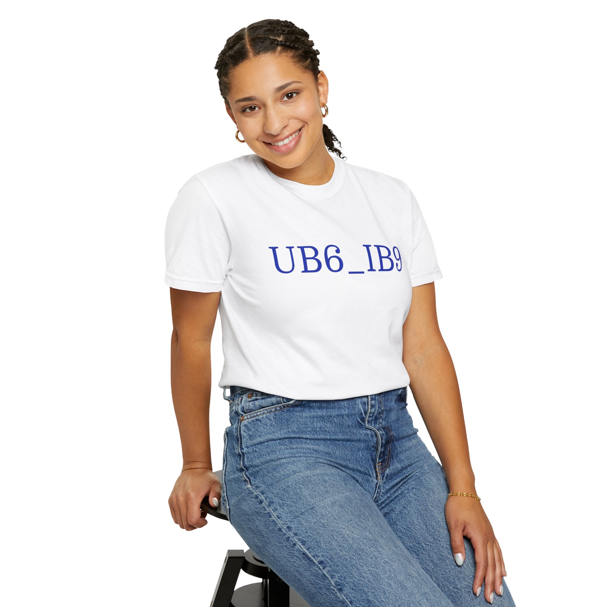 Graphic T-Shirt — 'UB6_IB9' Minimal Code Tee with QR Back