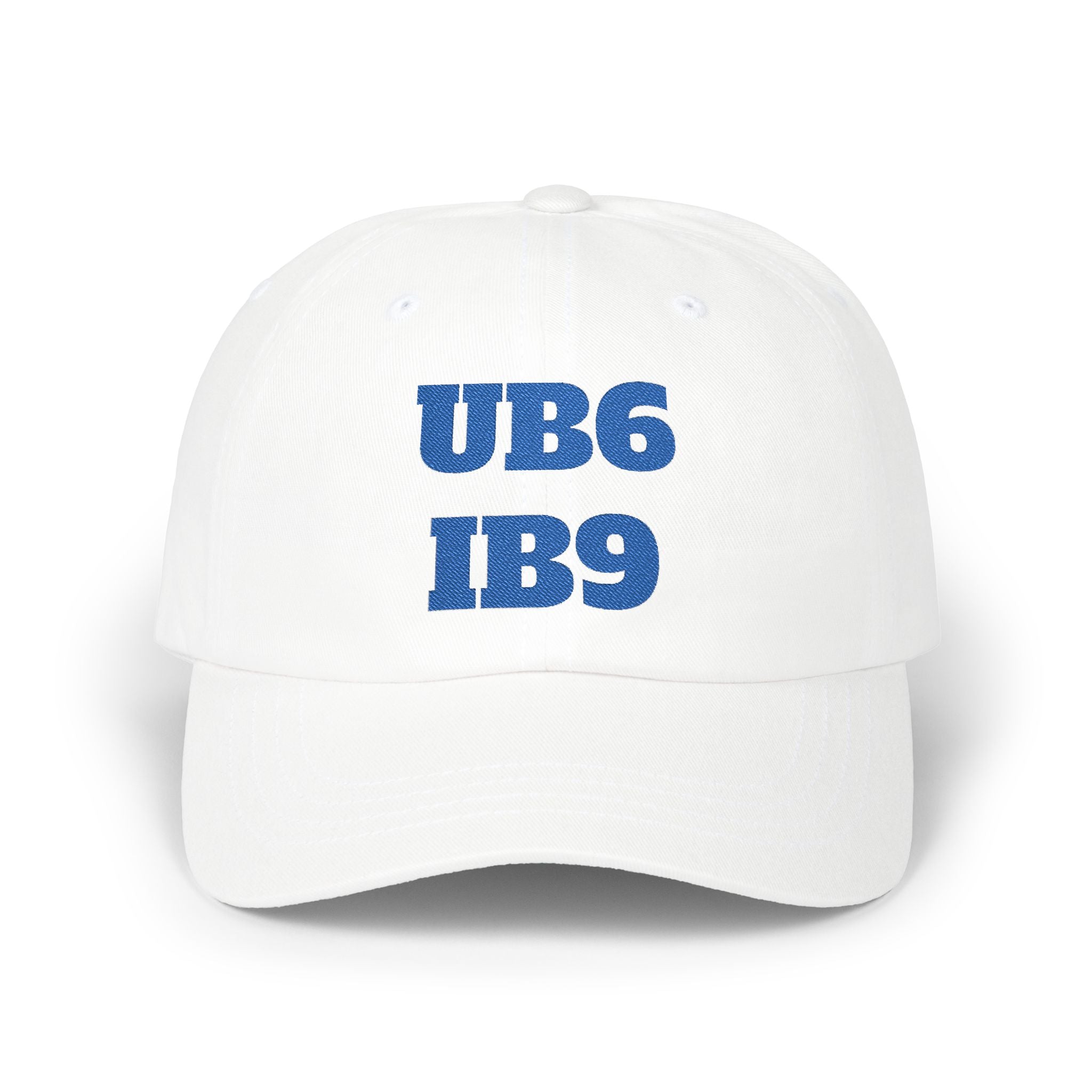 UB6_IB9 Embroidered Dad Cap — Vintage College Style Hat