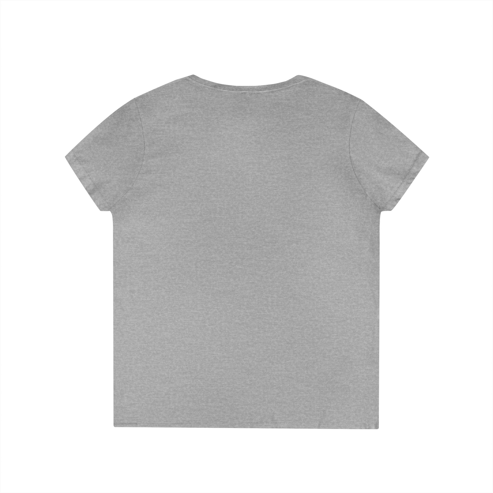 Ladies' V-Neck T‑Shirt — Minimal "USA 189" Pink Embroidered Casual Tee