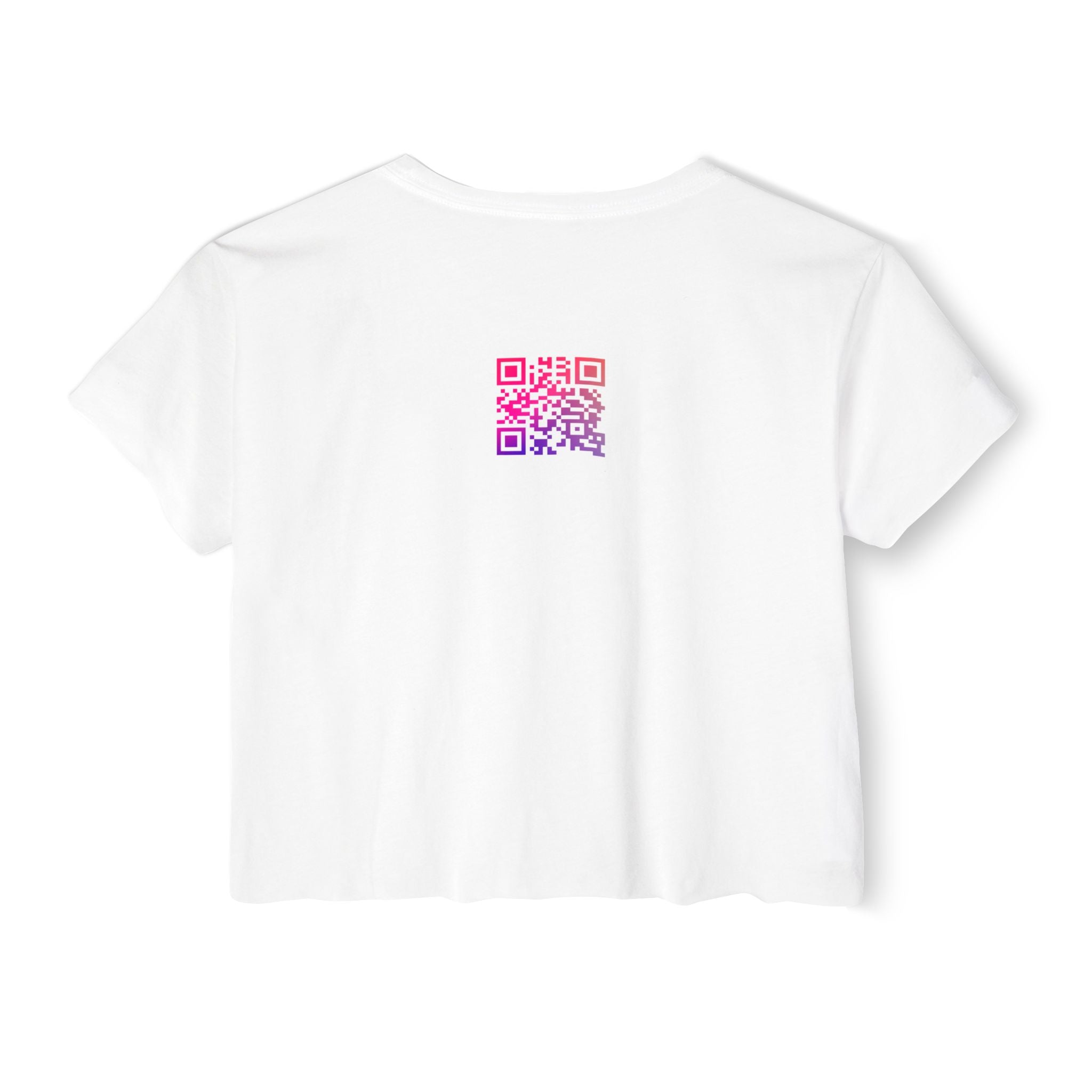 Crop Top — "Back Door ONLY" Festival Tee with QR Code Back