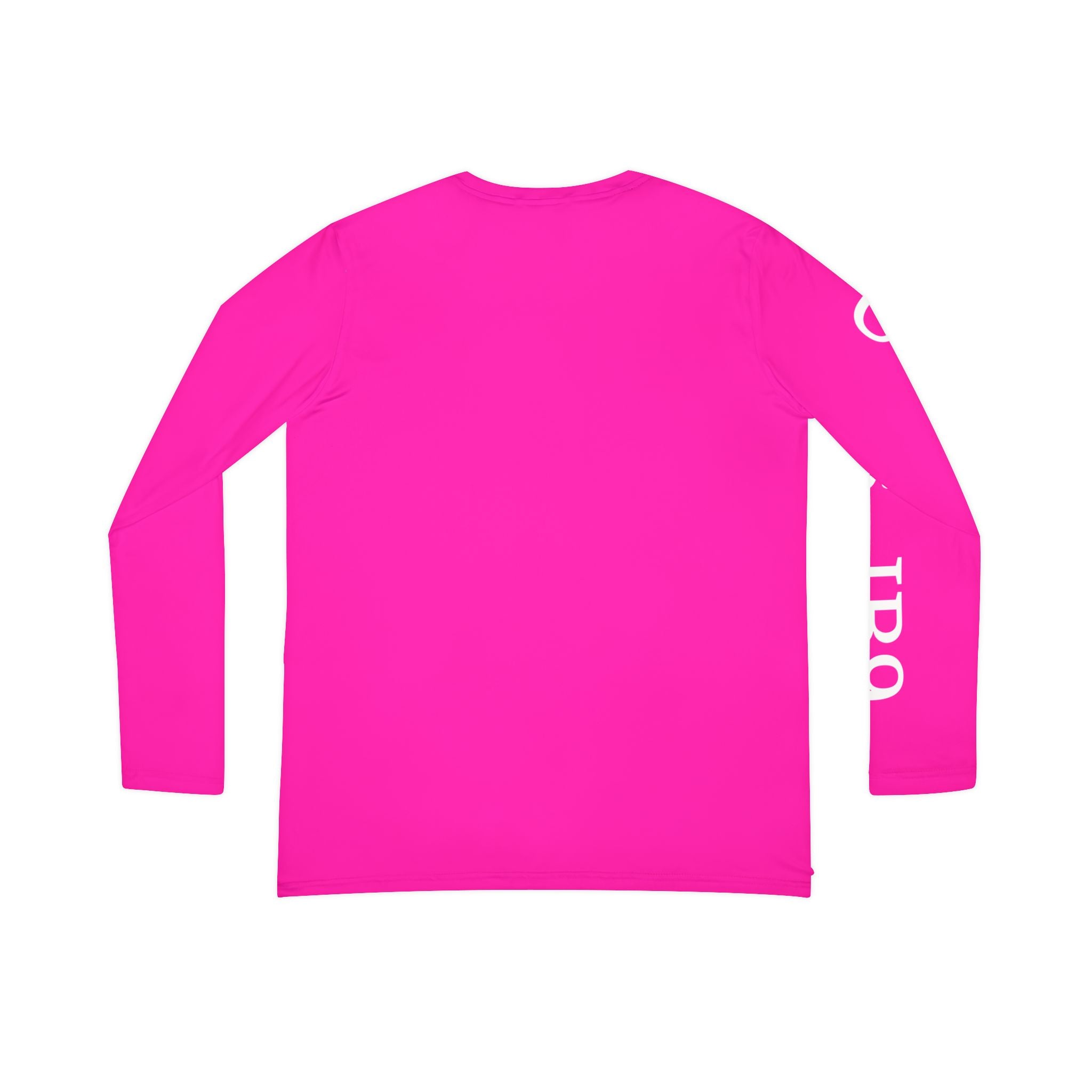 Women's V-Neck Long Sleeve Tee — Hot Pink 'UBG_IBG' Sleeve Logo