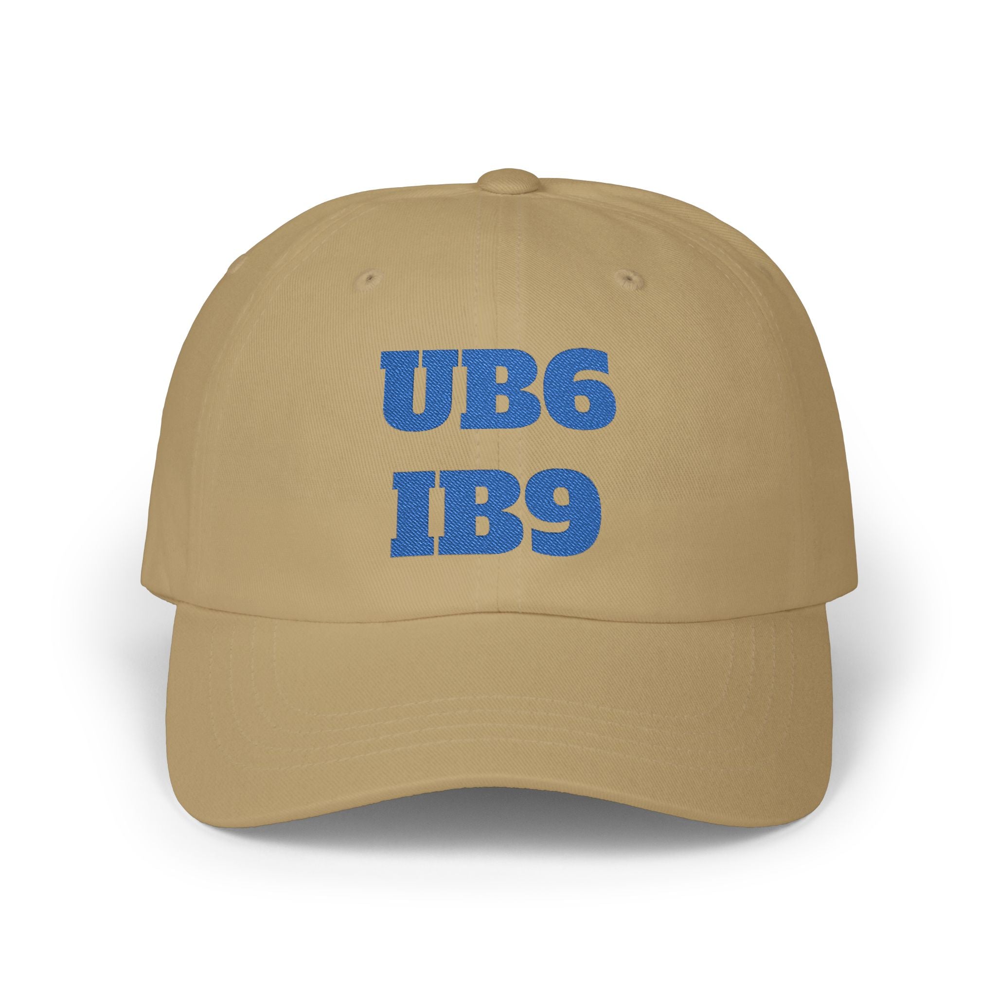 UB6_IB9 Embroidered Dad Cap — Vintage College Style Hat
