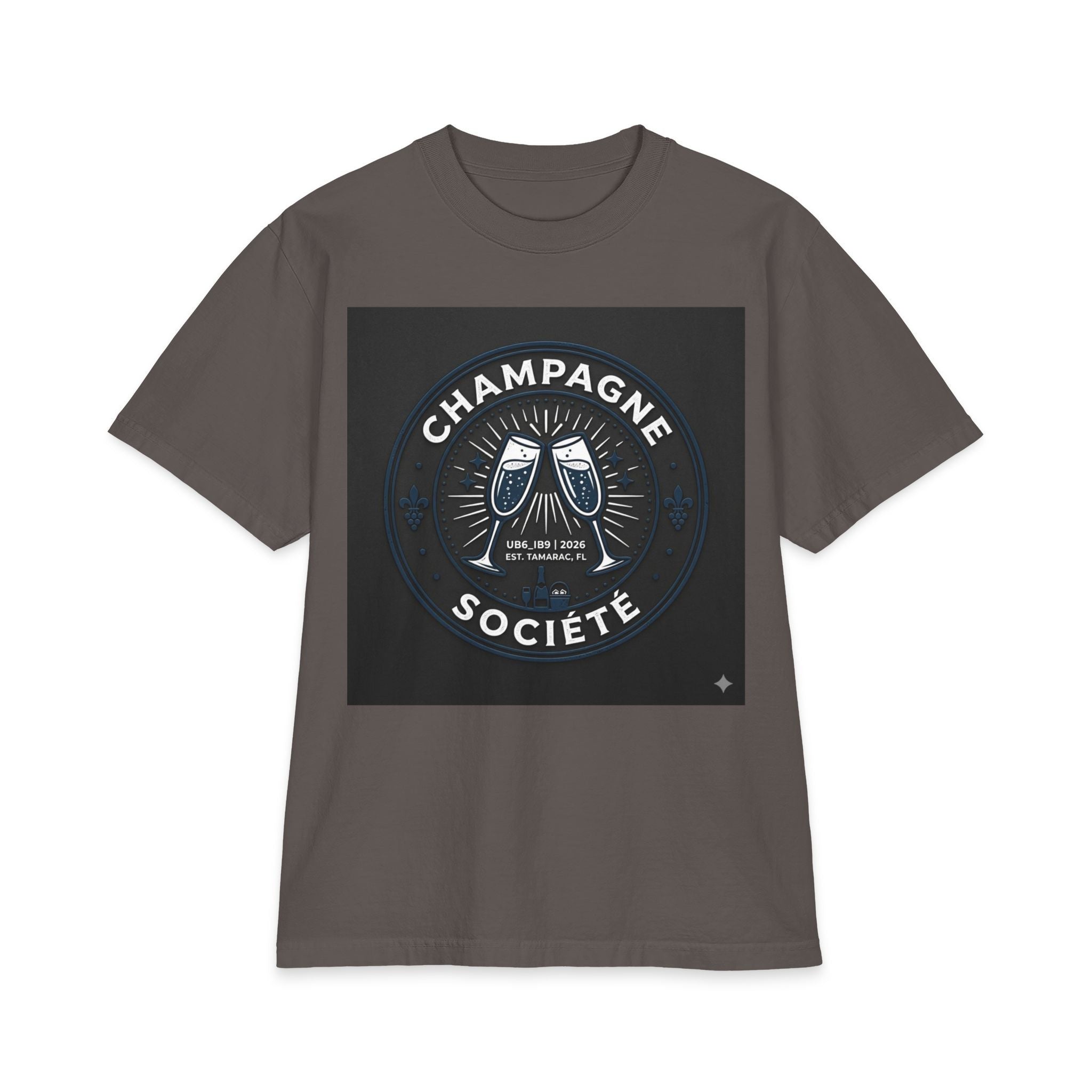 Champagne Société T-Shirt — Toasting Glasses Celebration Tee