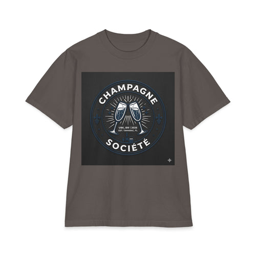Champagne Société T-Shirt — Toasting Glasses Celebration Tee