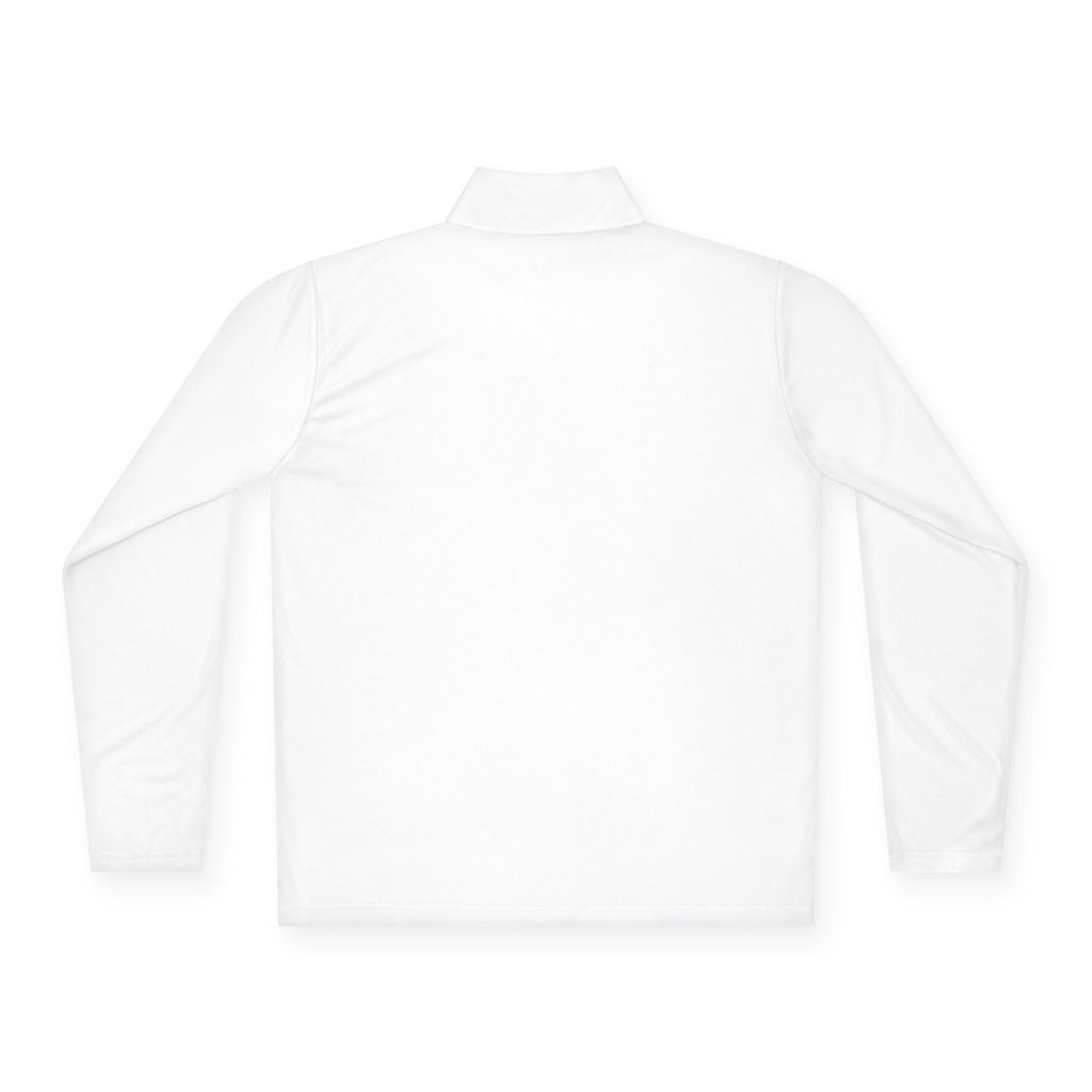 Quarter-Zip Pullover with Small Blue Logo - Minimal Athletic Layer