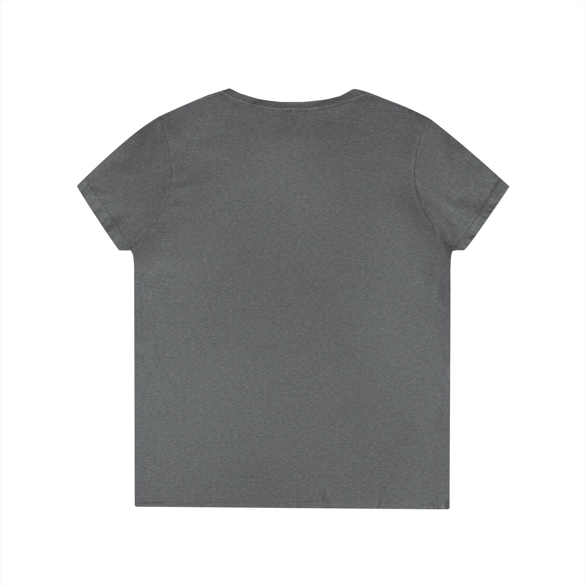 Ladies' V-Neck T‑Shirt — Minimal "USA 189" Pink Embroidered Casual Tee