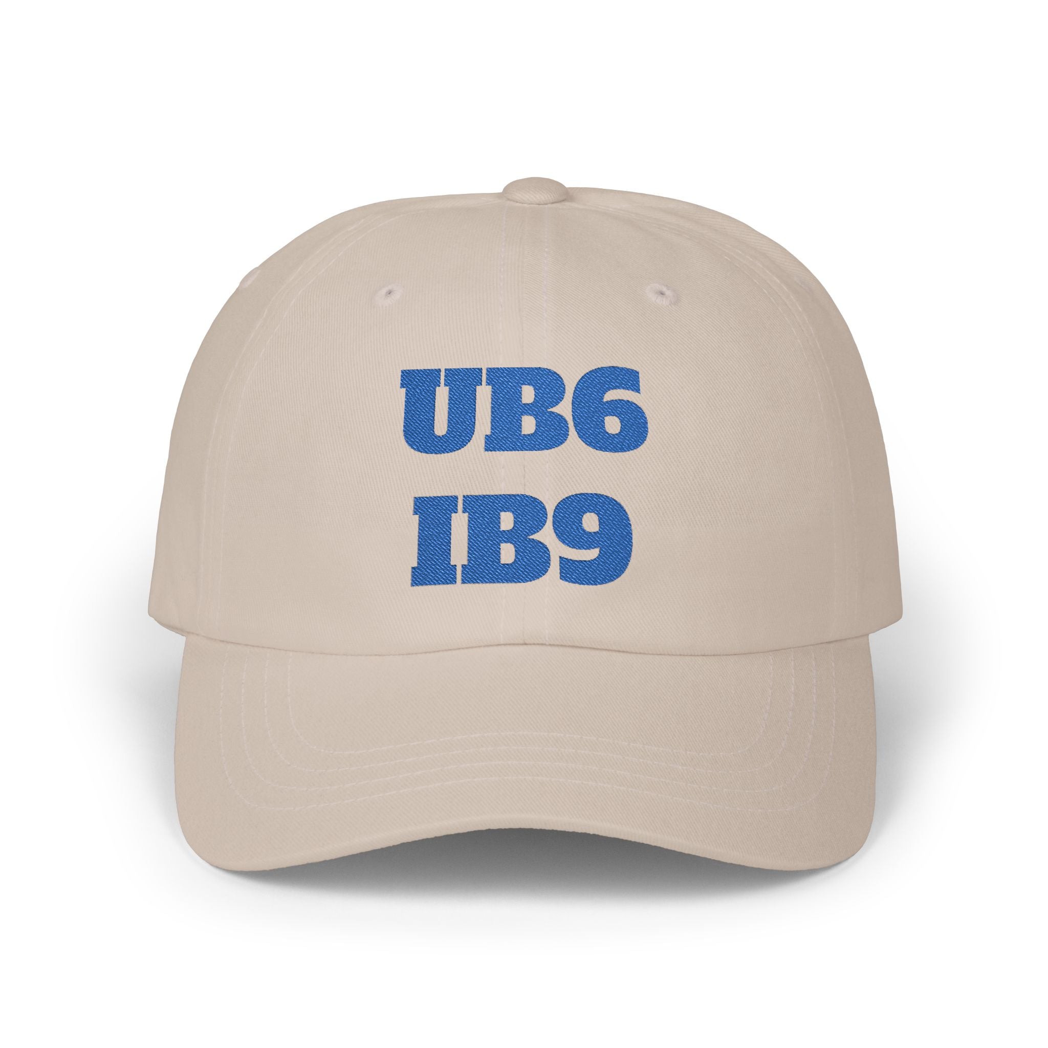UB6_IB9 Embroidered Dad Cap — Vintage College Style Hat