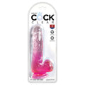 King Cock Clear with Balls-Pink